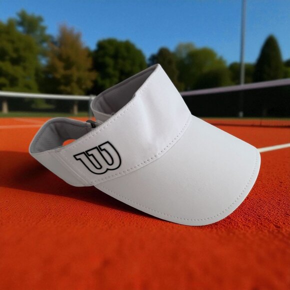 WILSON Women's White Tennis Gold Adjustable Visor - Picture 1 of 5